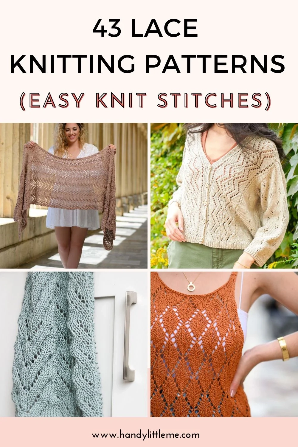 43 Lace Knitting Patterns Easy Knit Stitches Handy Little Me