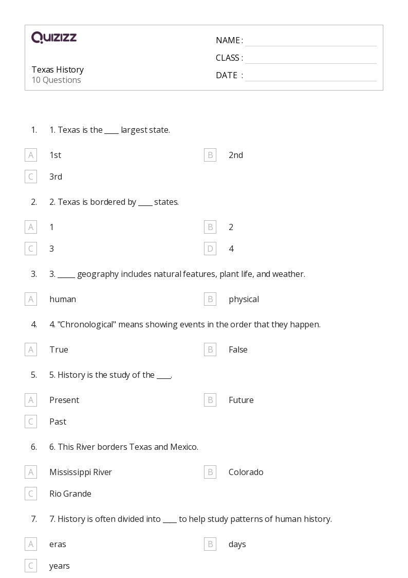 50 History Worksheets On Quizizz Free amp Printable