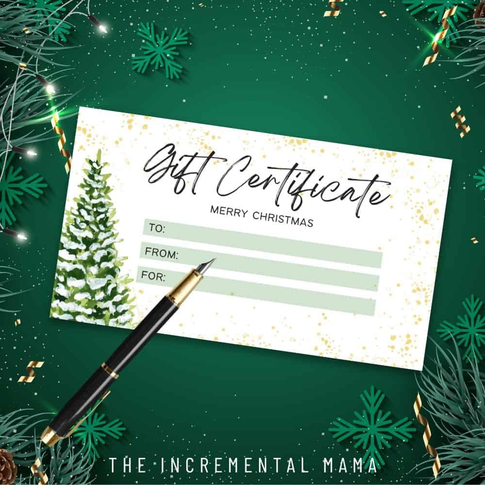 6 Free Printable Gift Certificate Templates For Christmas The 
