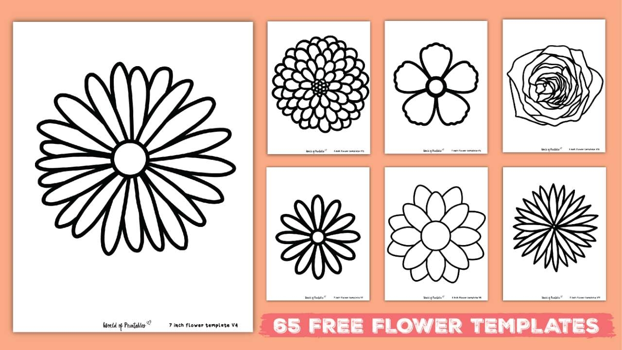 Big Flower Template Printable