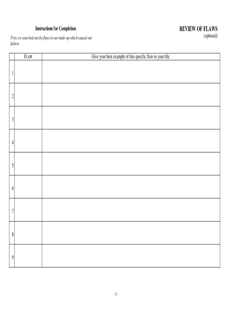 Printable Aa Fourth Step Worksheets