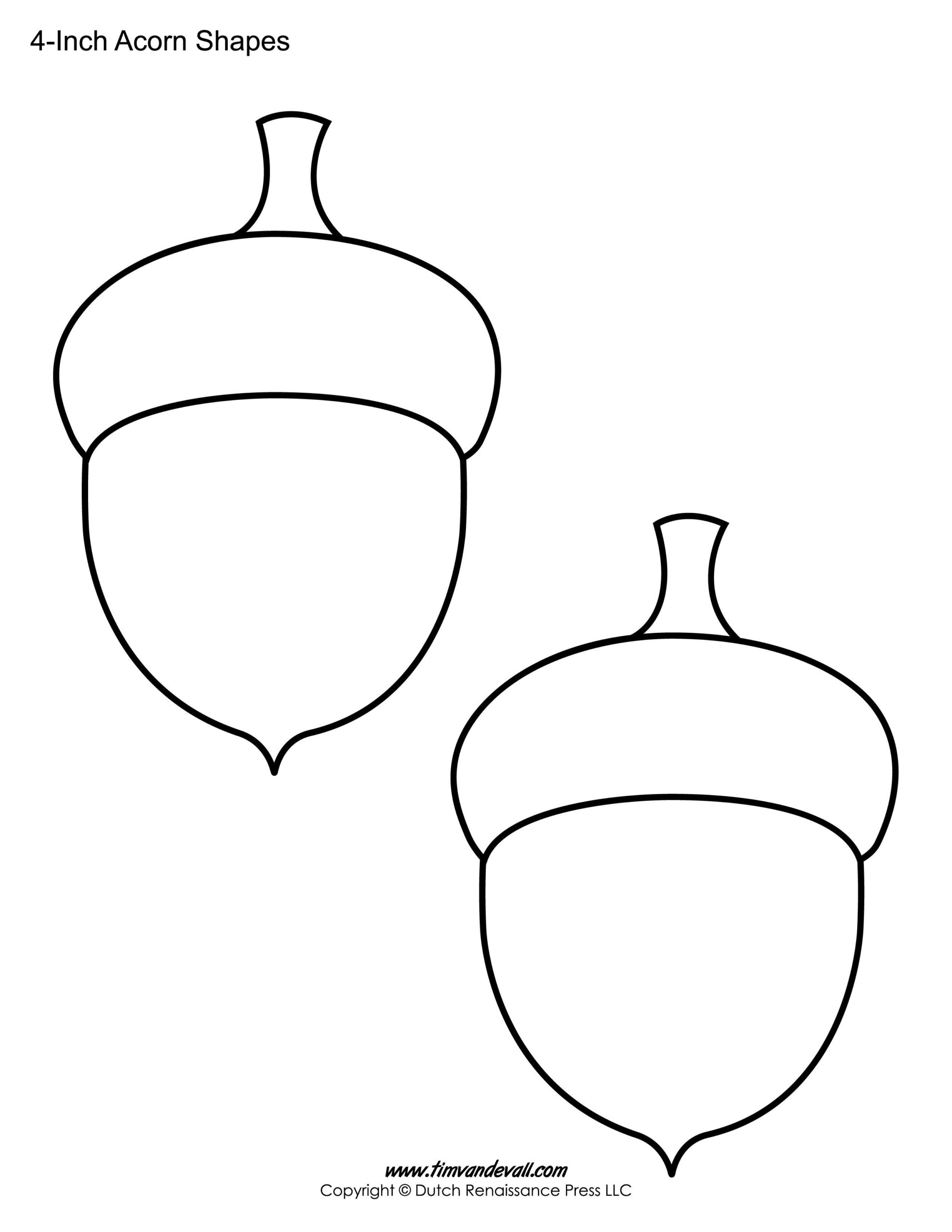 Free Printable Printable Acorn Template