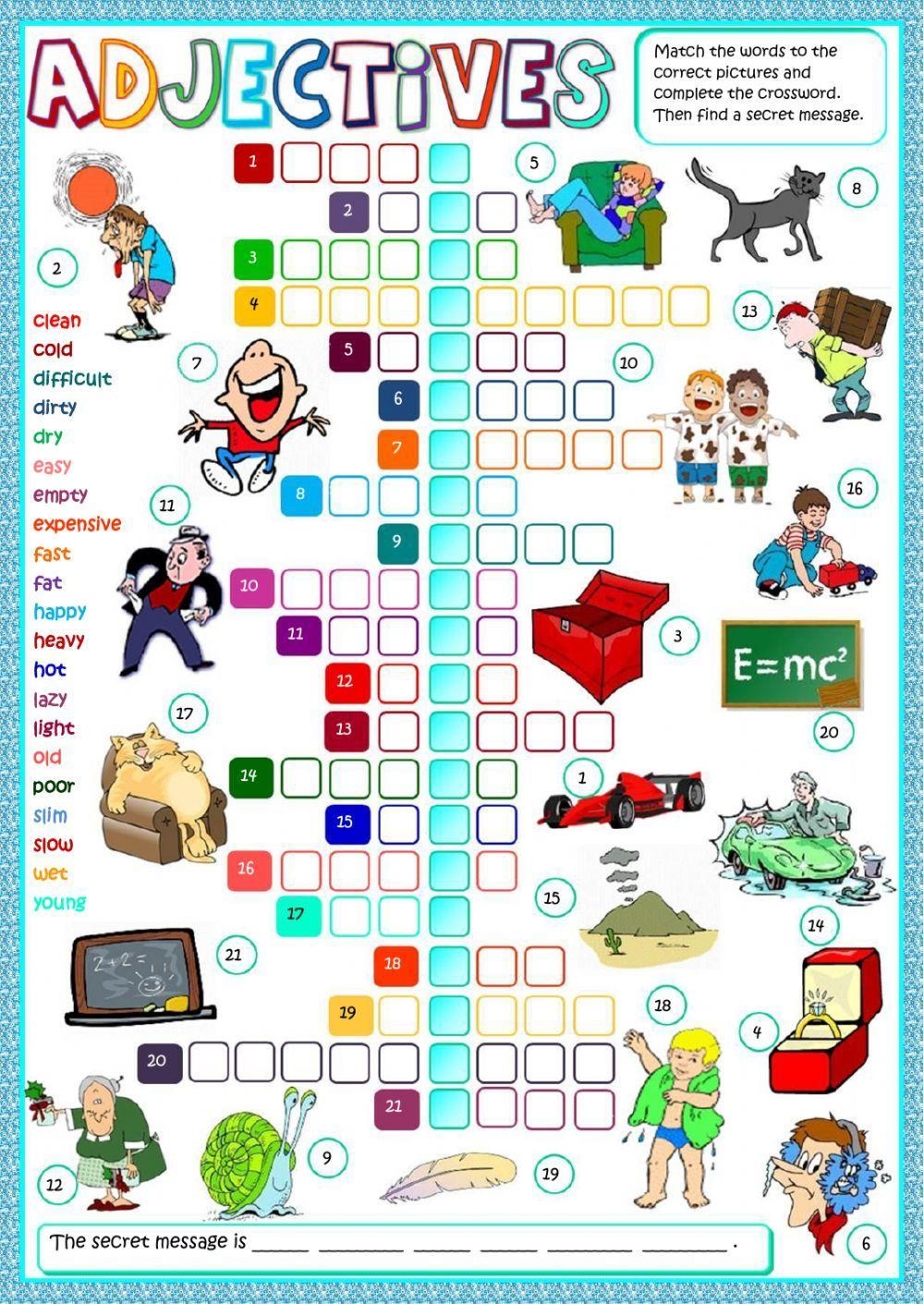 Adjectives Cr Free Interactive Worksheets 44804