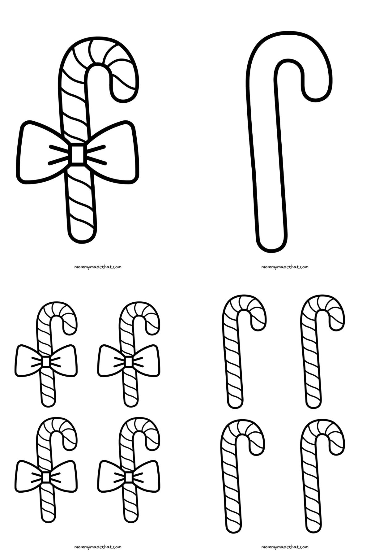 Adorable Candy Cane Templates Free Printables 