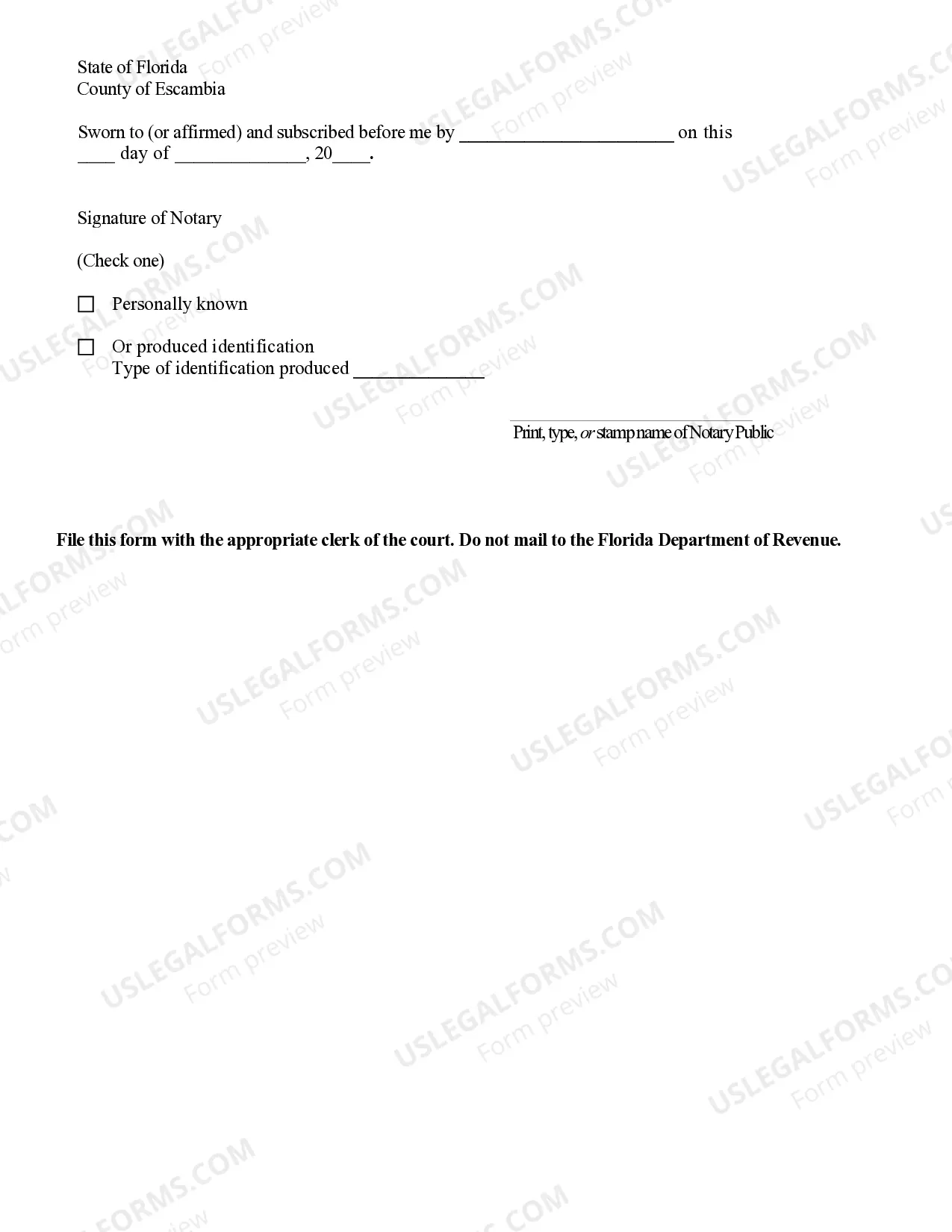 Affidavit Of No Estate Tax Due With Be Notarized US Legal Forms