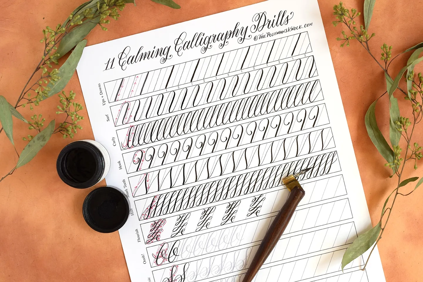 Calligraphy Printable Practice Sheets