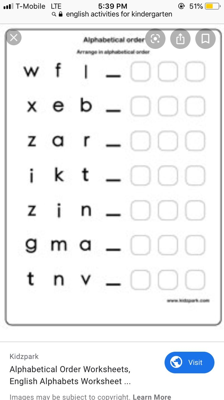 Alphabetical Order