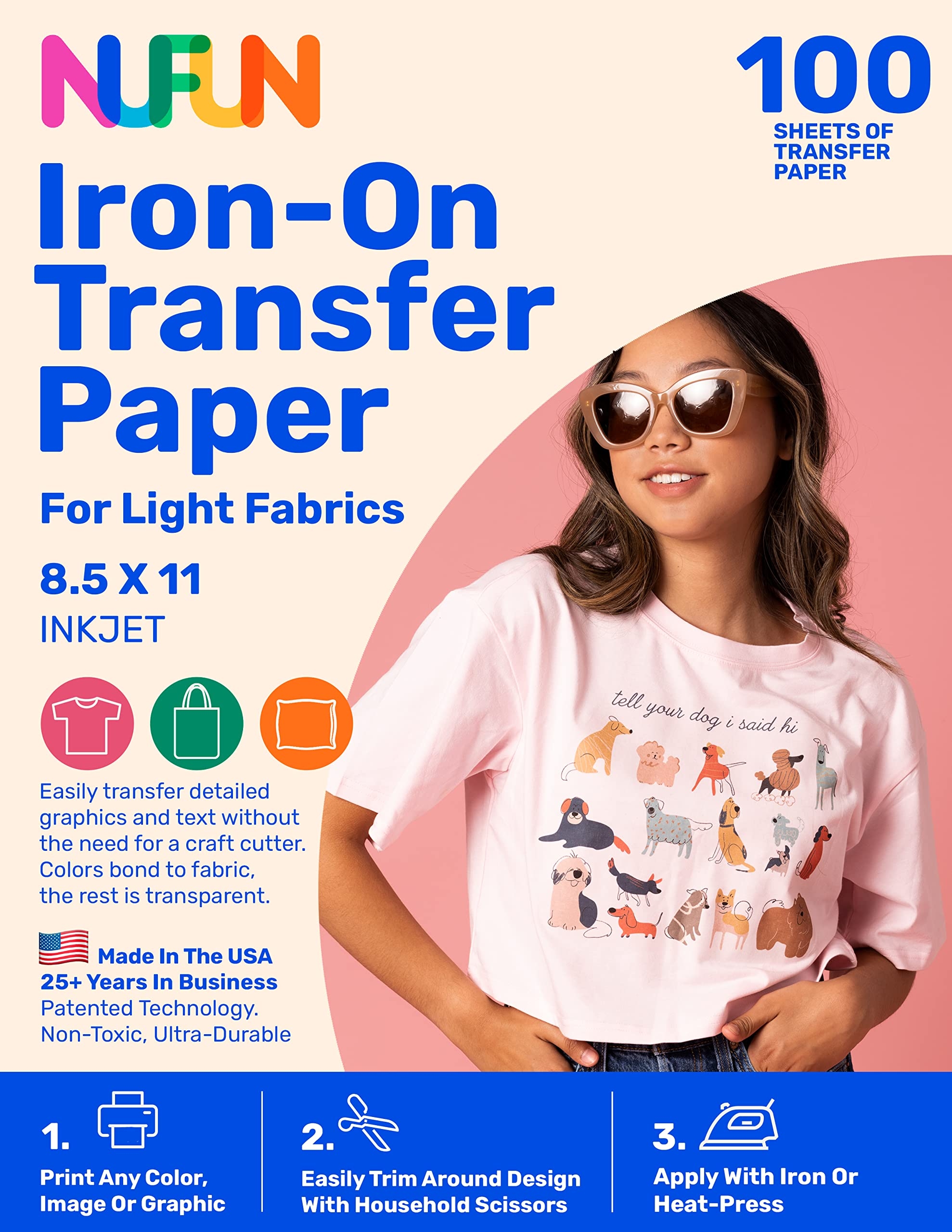Amazon NuFun Activities Printable Iron on Heat Transfer Paper 