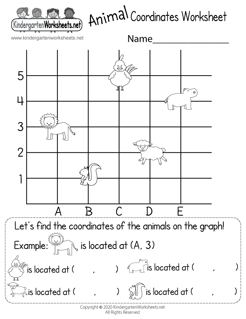 Easy Free Printable Coordinate Graphing Pictures Worksheets