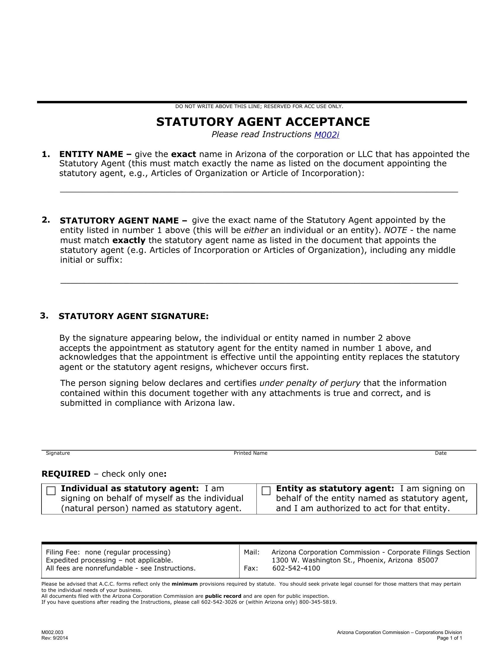 Printable Form 3074