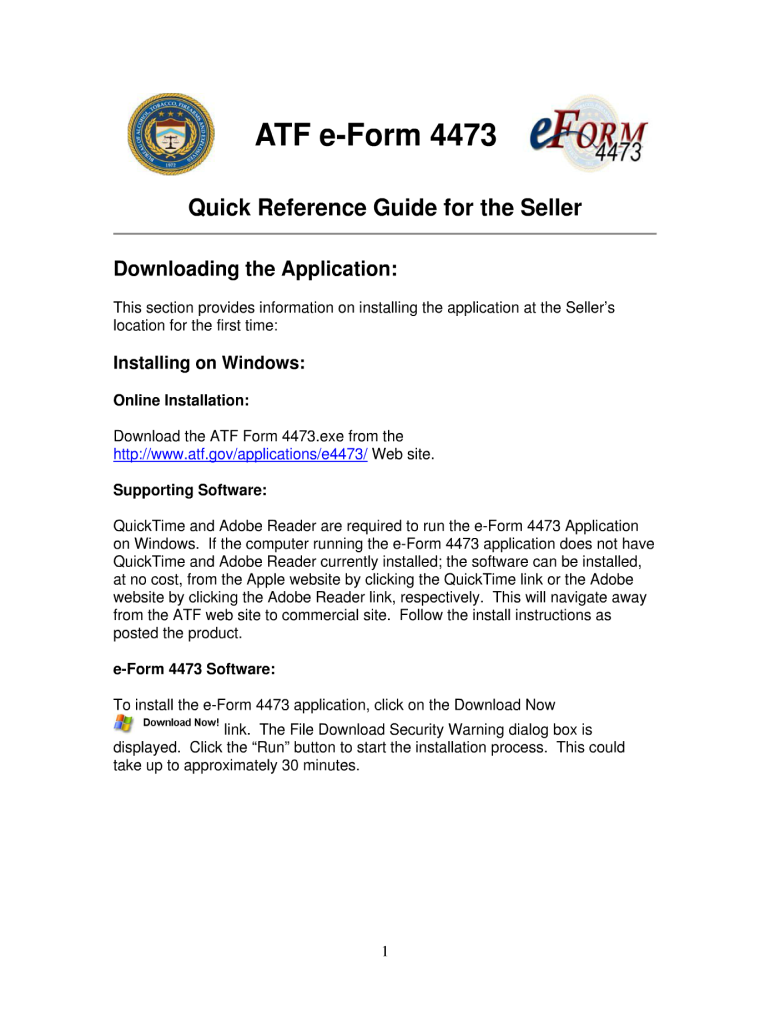 New 4473 Form Download
