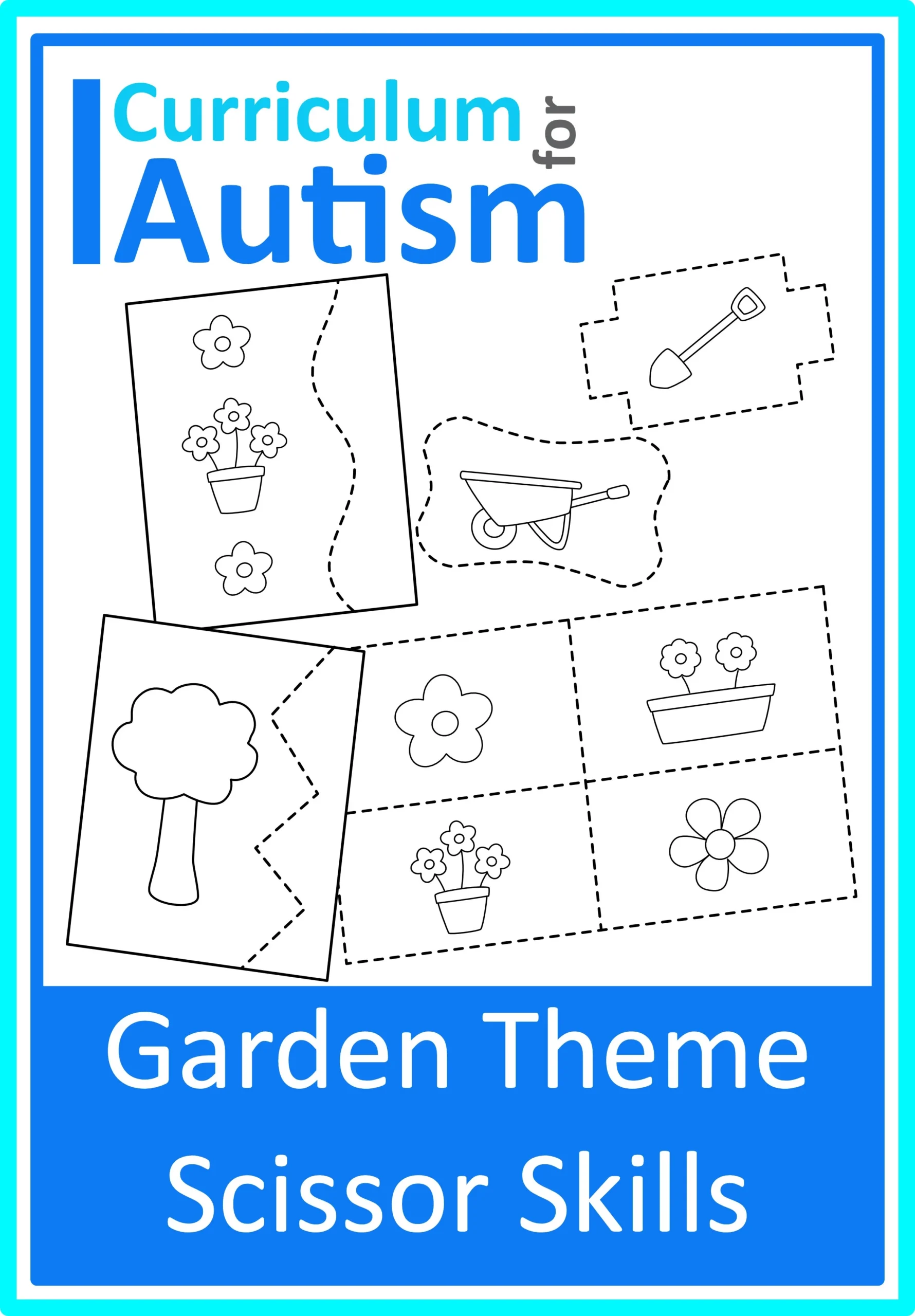 Autism Fine Motor Scissor Skills Shapes Worksheets Special 
