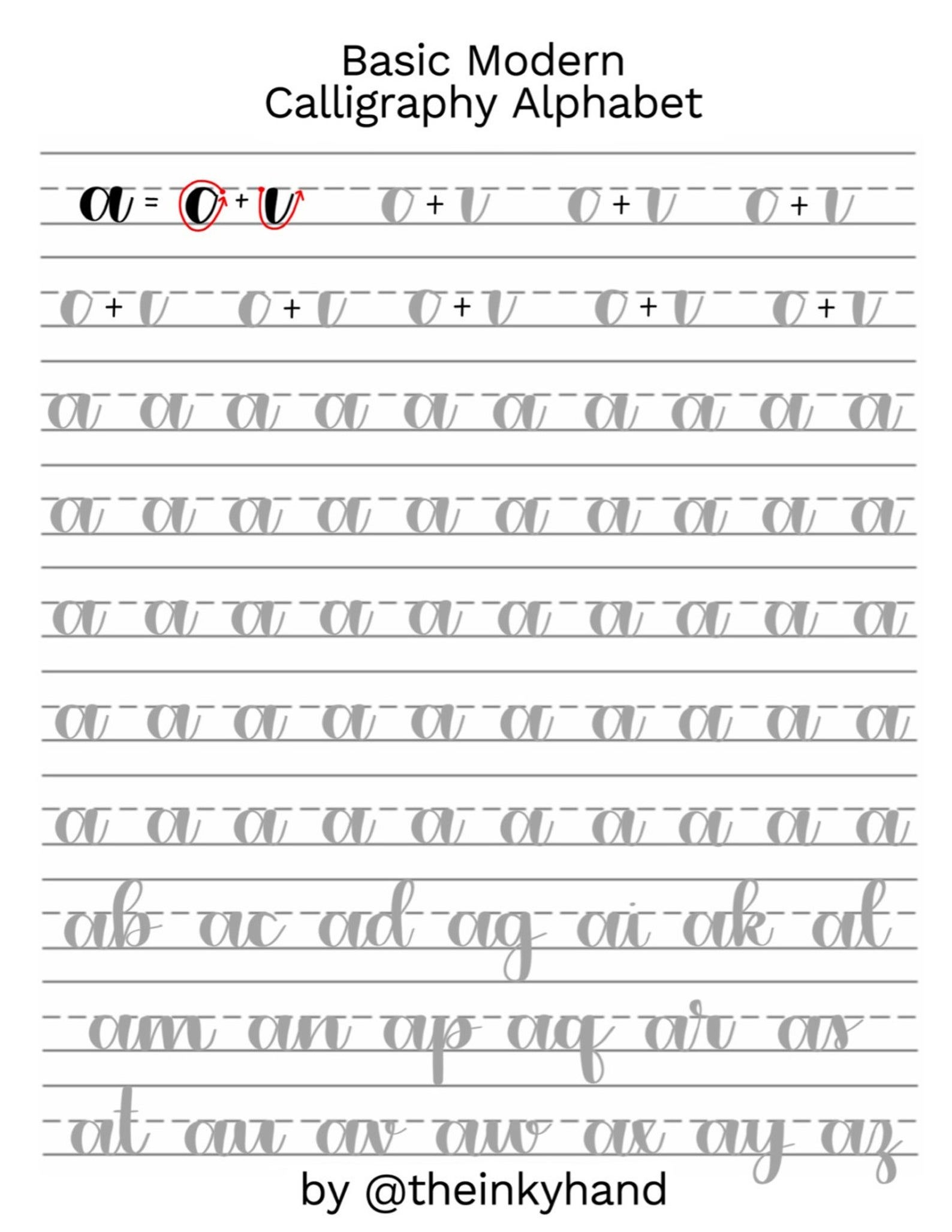 Calligraphy Writing Sheets Printable