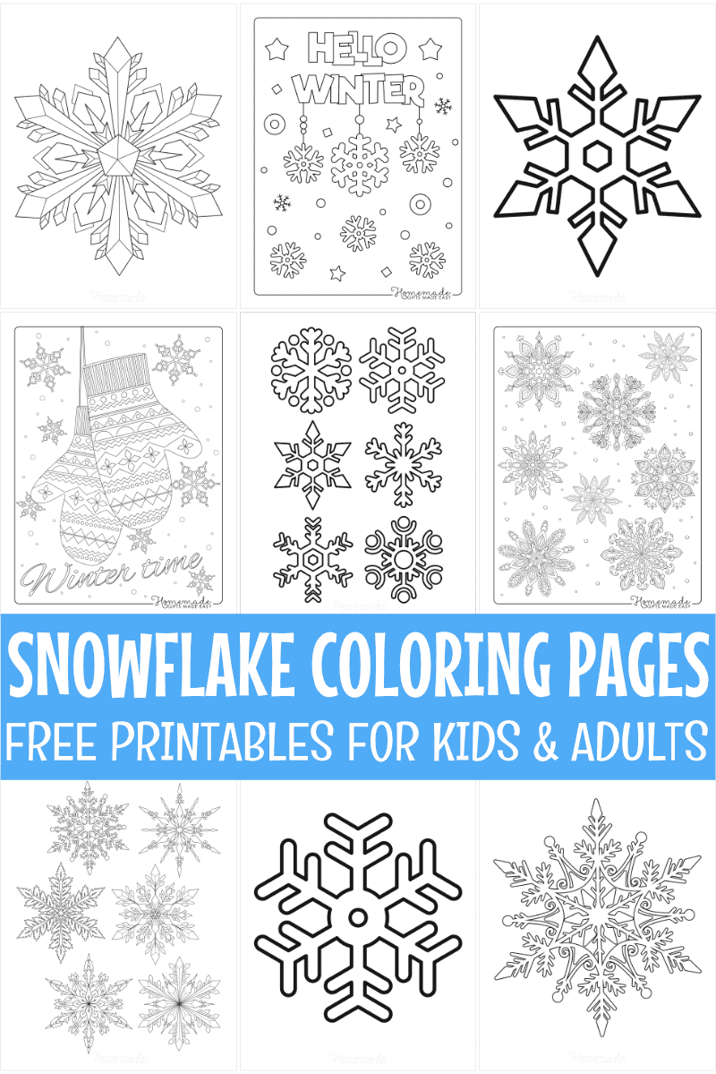 Best Snowflake Coloring Pages amp Free Snowflake Templates