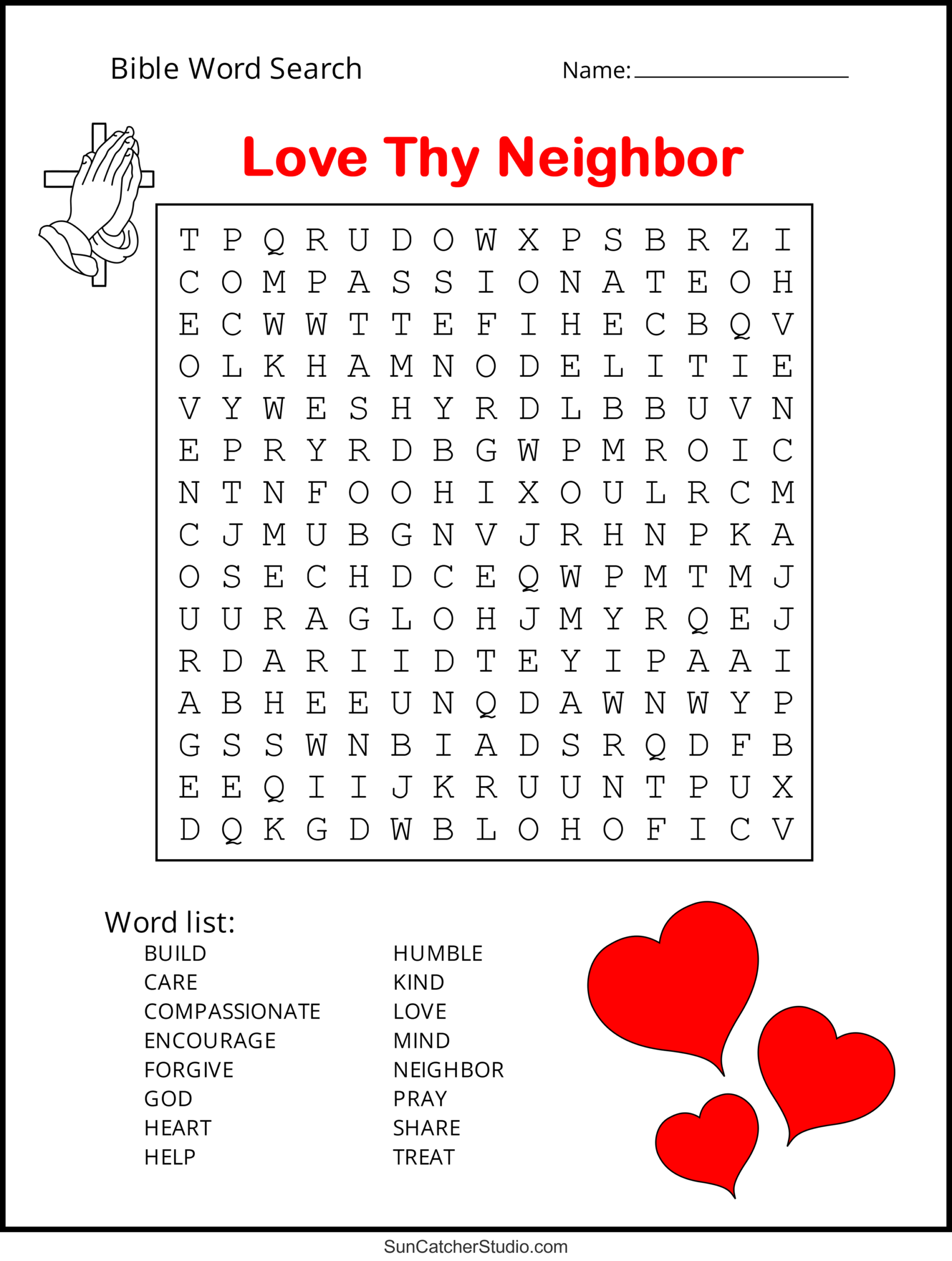 Bible Word Search Free Printable Christian Puzzles Free 