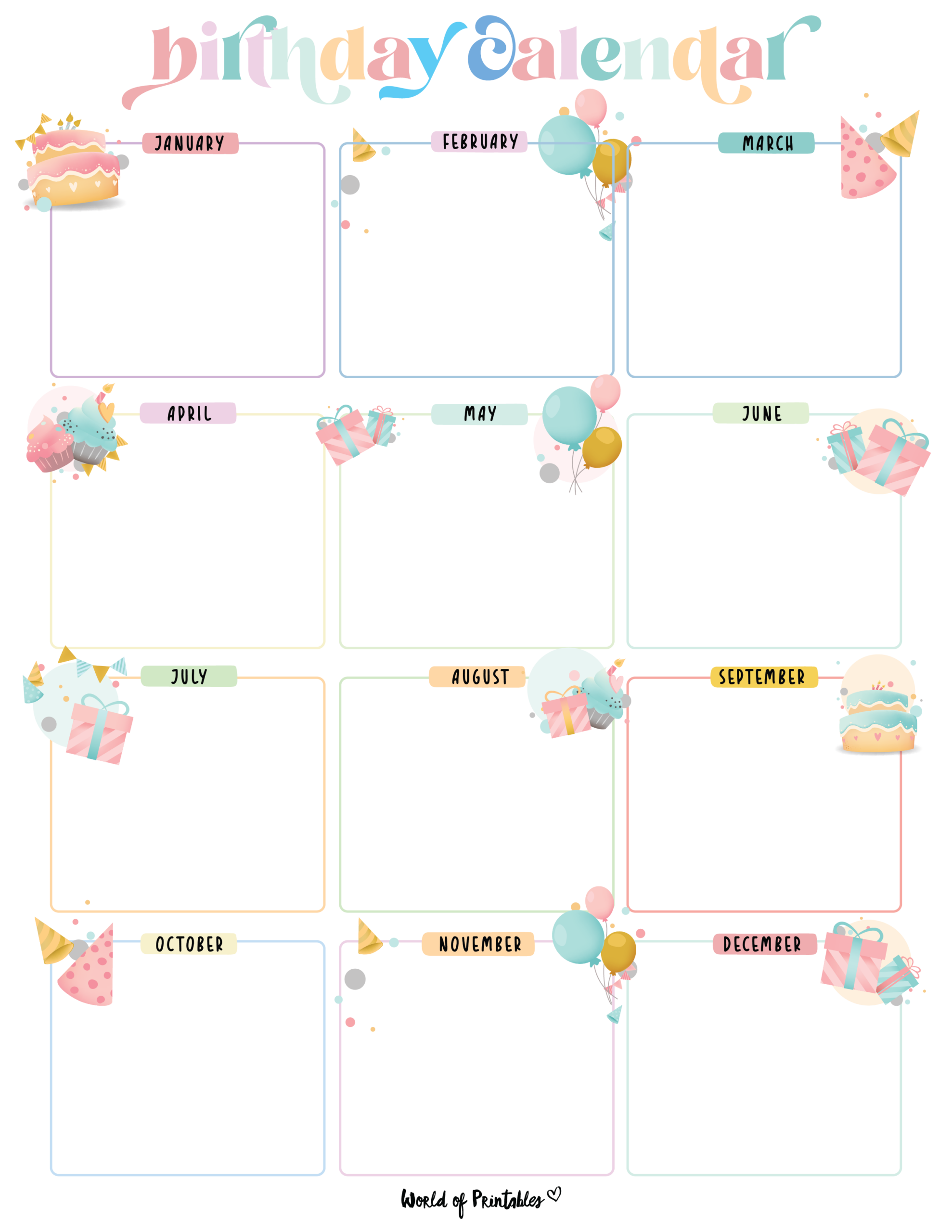 Birthday Template Printable