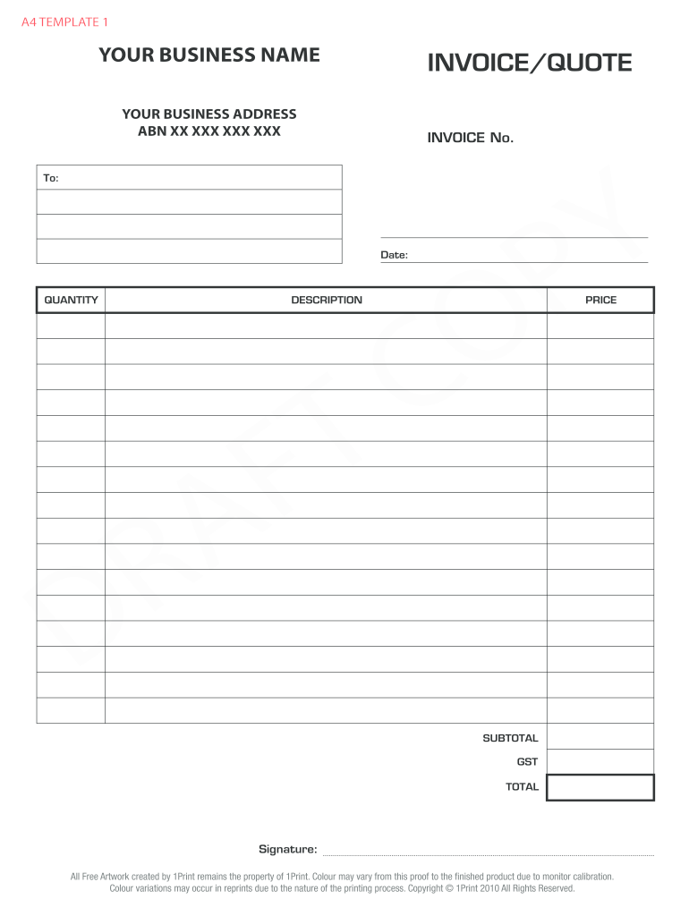 Blank Invoice Template Fill Online Printable Fillable Blank 
