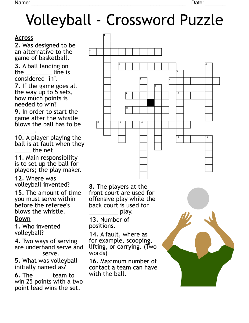 Printable Sports Trivia Crossword Puzzles
