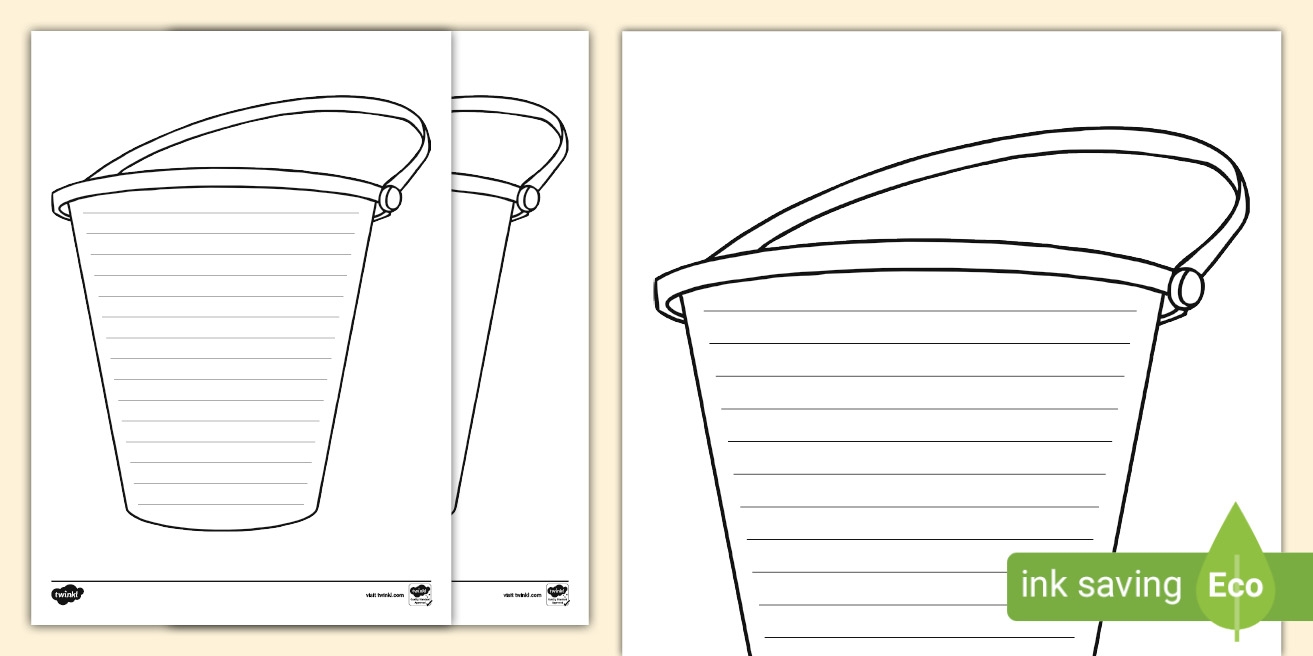 Bucket Writing Template