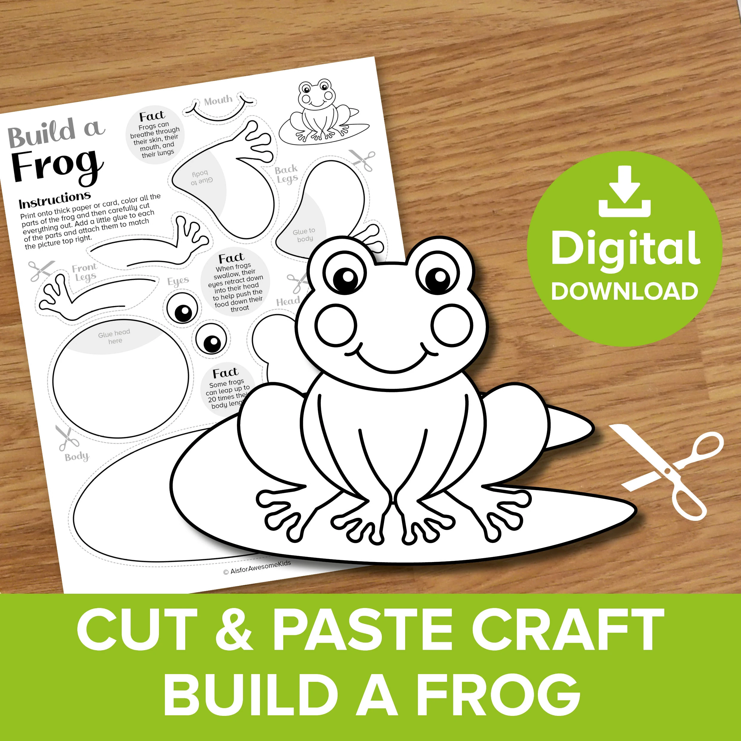 Cut Out Frog Template Printable