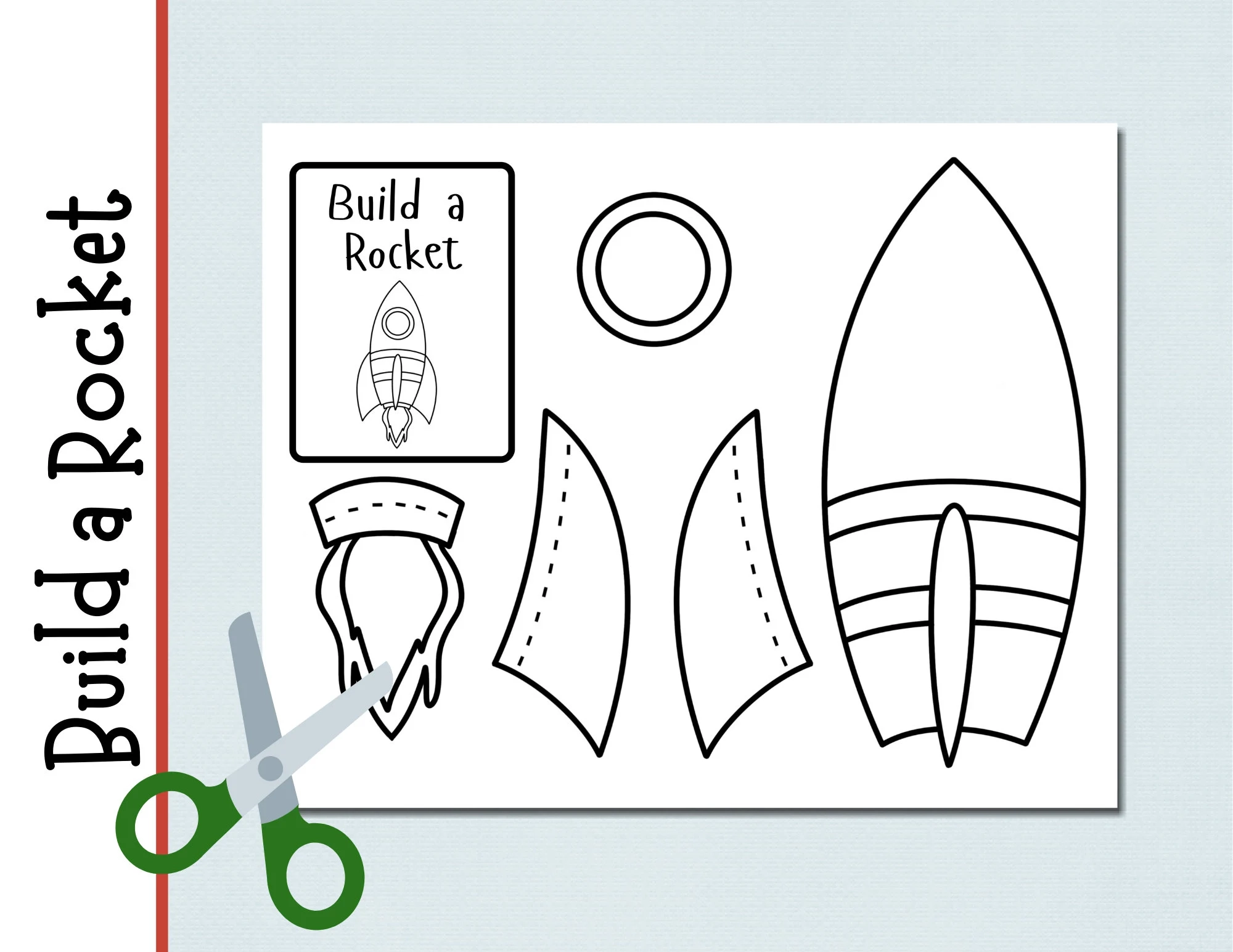 Printable Cut Out Rocket Template