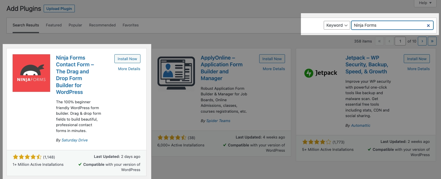 Build A WordPress Contact Form Enquiry Template Free Ninja Forms