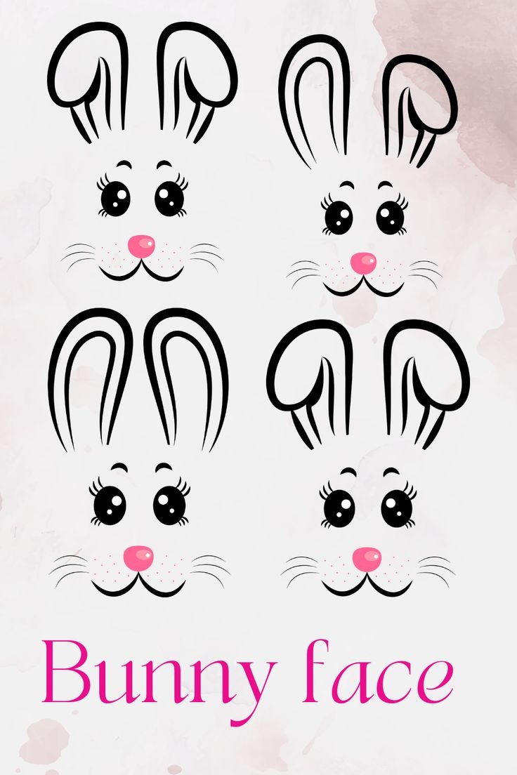 Bunny Face Paint Bunny Face Bunny Face Drawing Bunny Face Cookies 