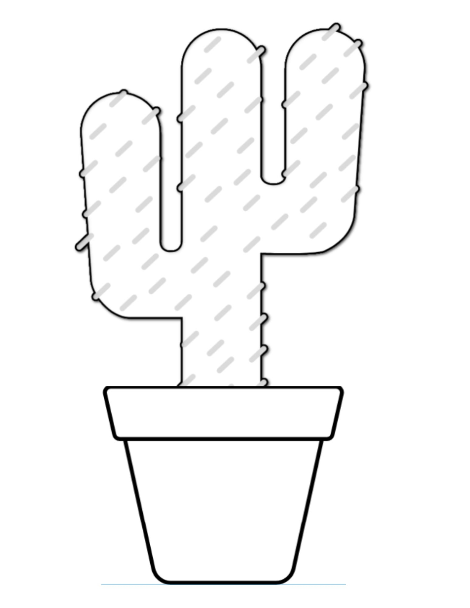 Free Printable Cactus Template