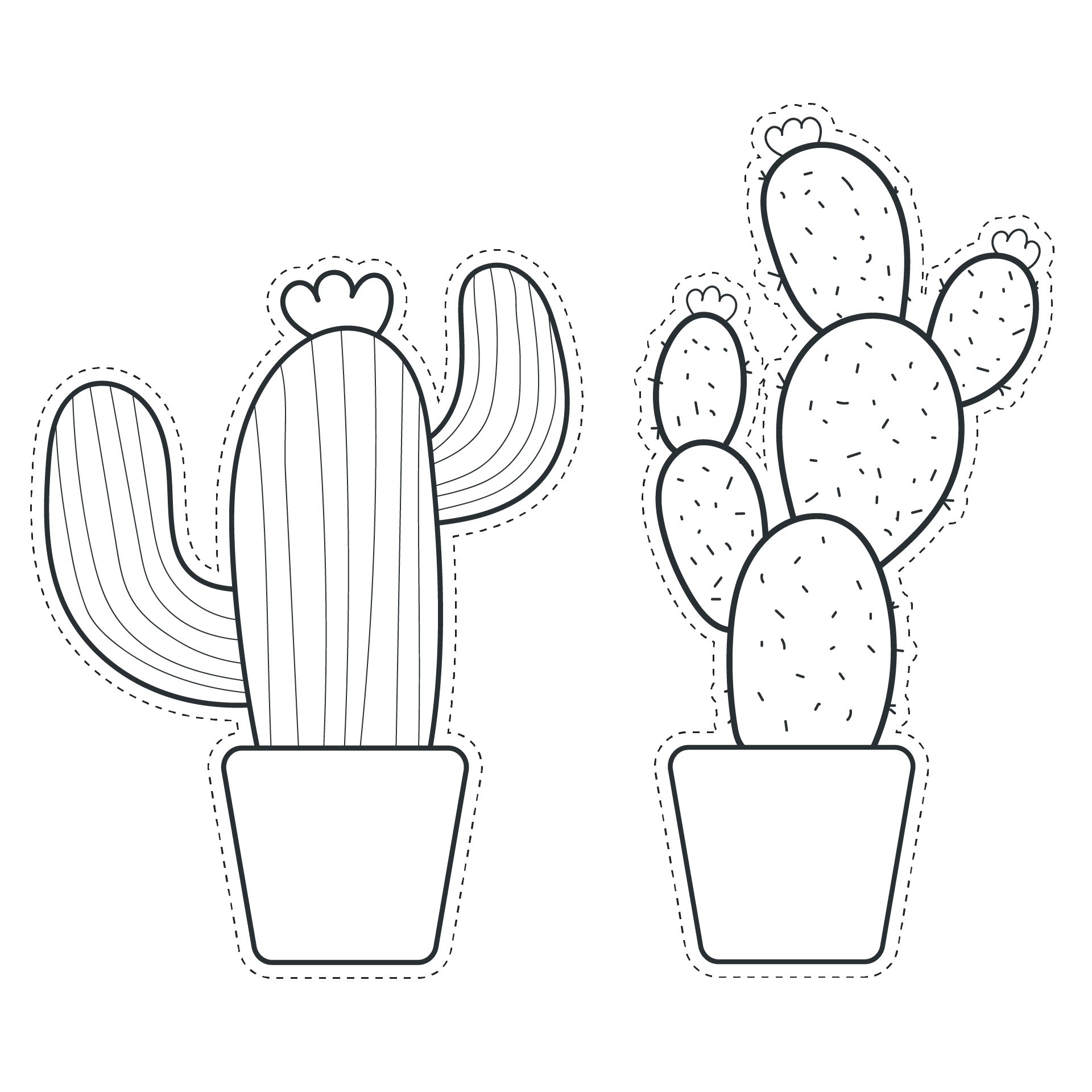 Cactus Template 10 Free PDF Printables Printablee