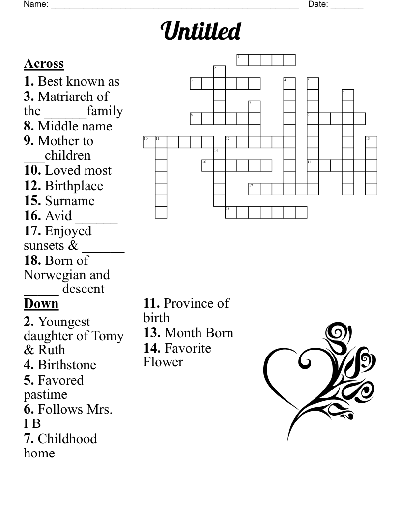 CANADIAN CROSSWORD PUZZLE WordMint