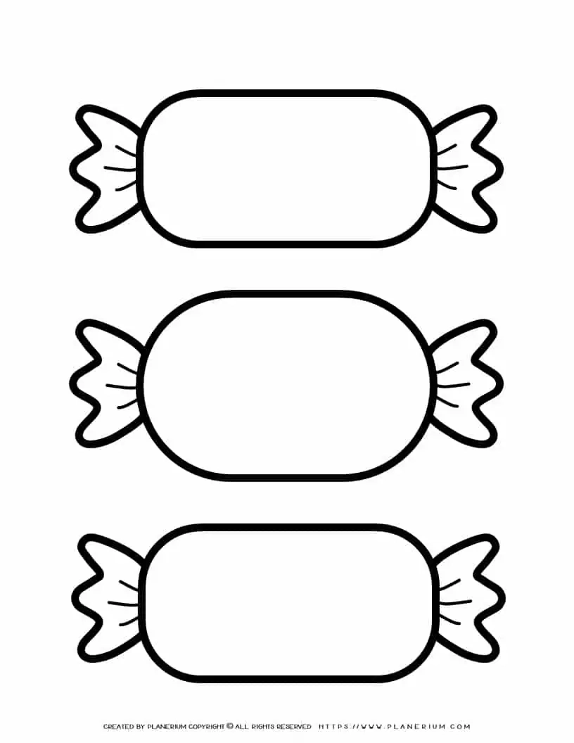 Candy Template Three Candies Planerium