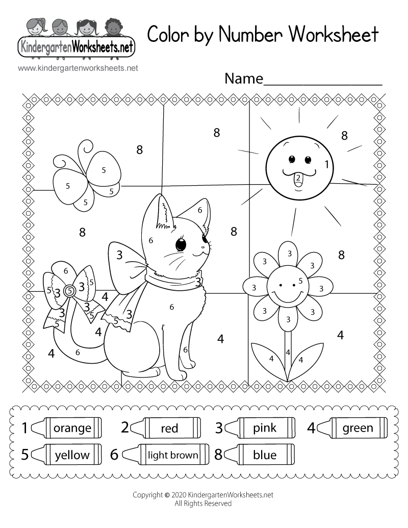Preschool Worksheets Free Printable Colors