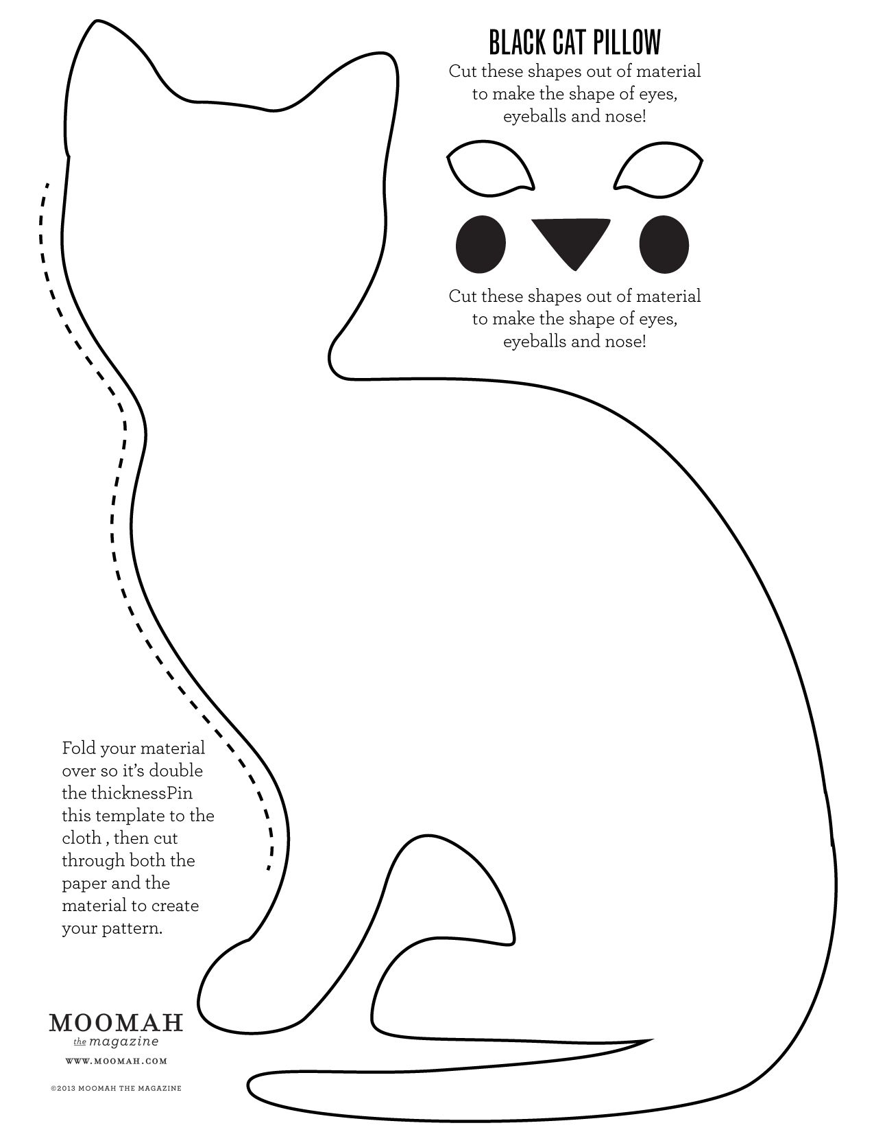 Printable Black Cat Template