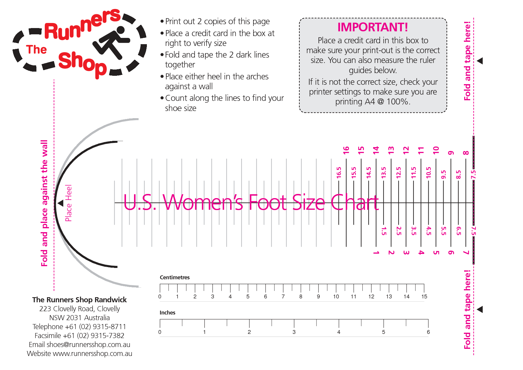 Chart Pdf Printable Shoe Measure Printable Shoe Size Template Pdf 