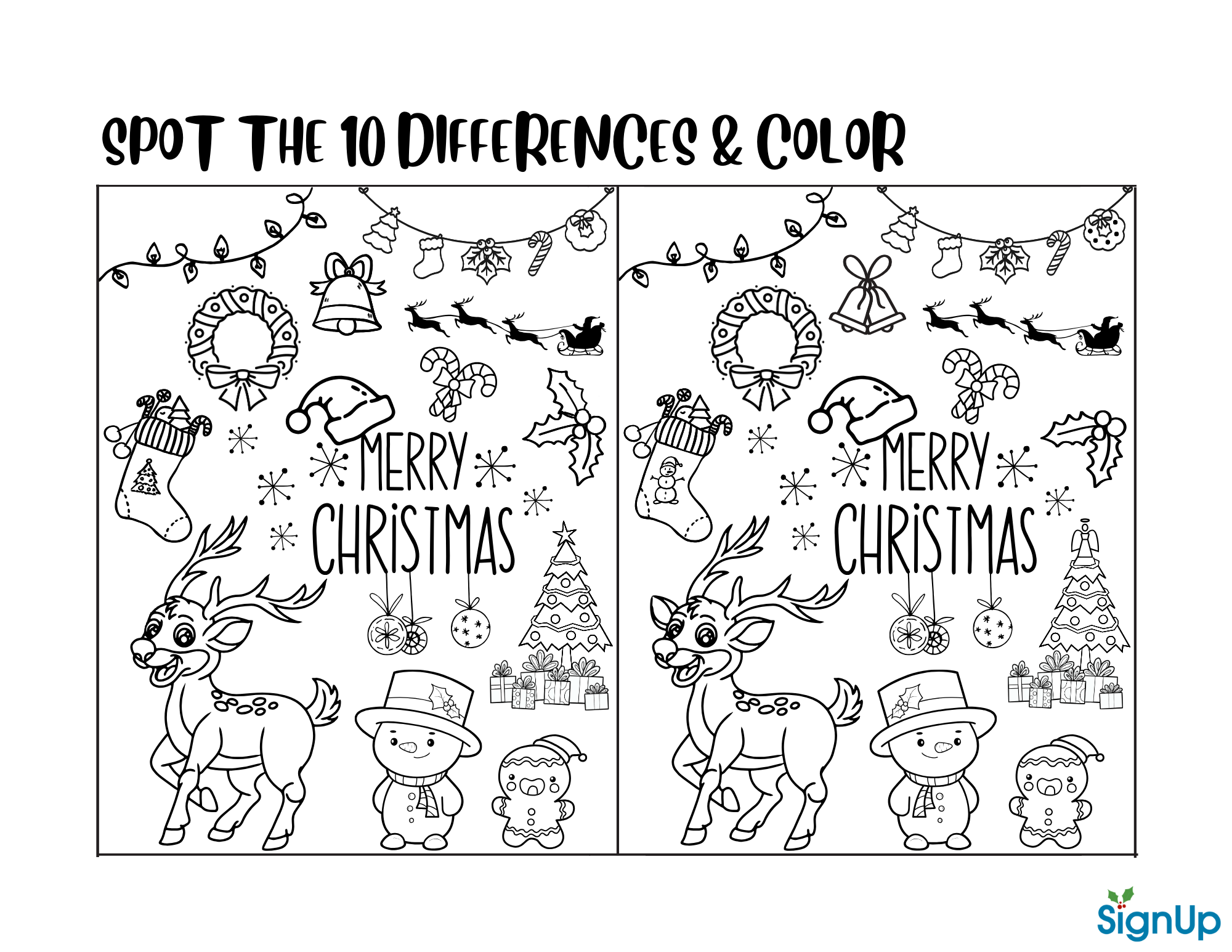 Christmas Activity Sheets amp Coloring Pages SignUp