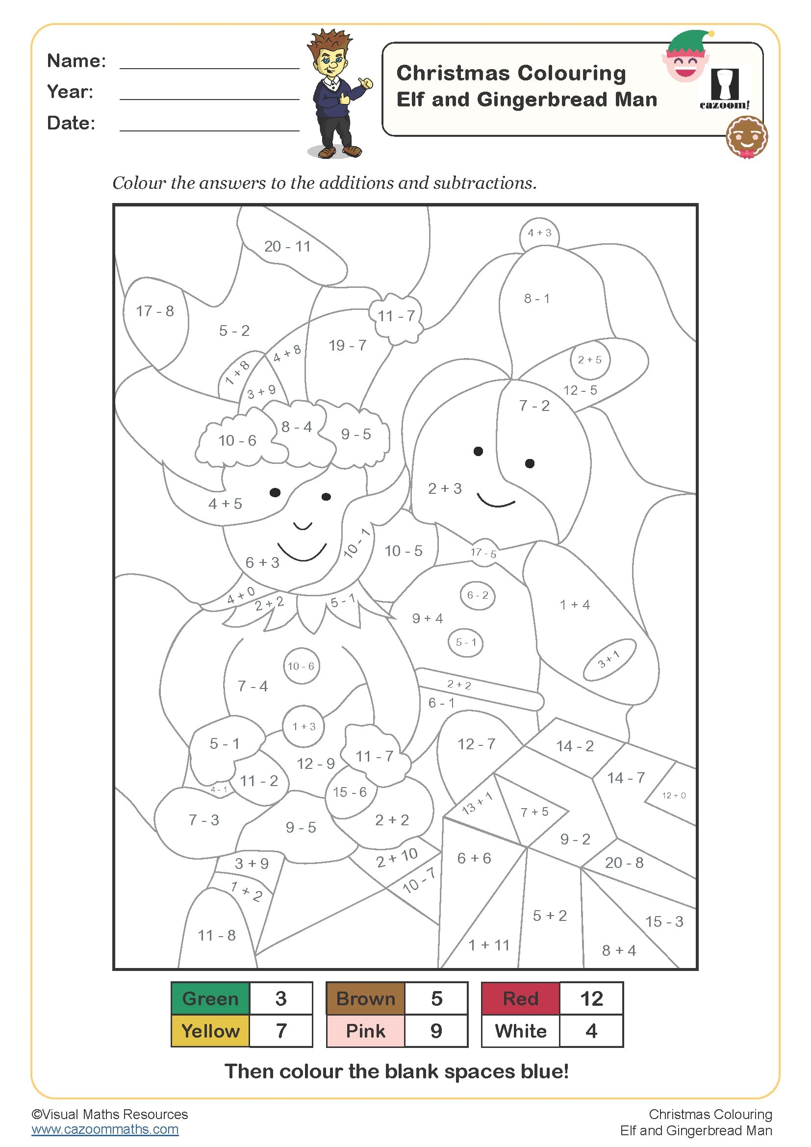 Christmas Maths Worksheets Printable Christmas Worksheets Maths 