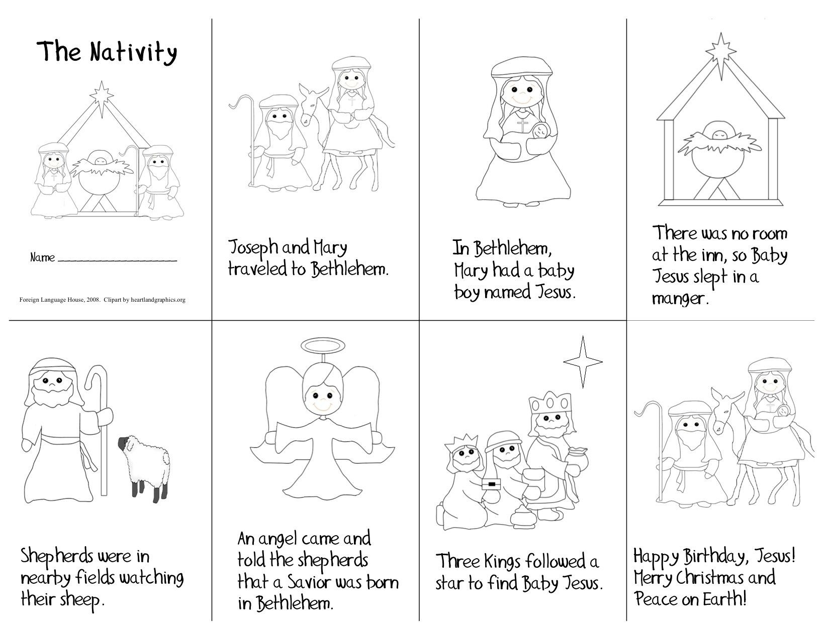 Christmas Story Worksheets Printables Christmas Nativity Crossword 