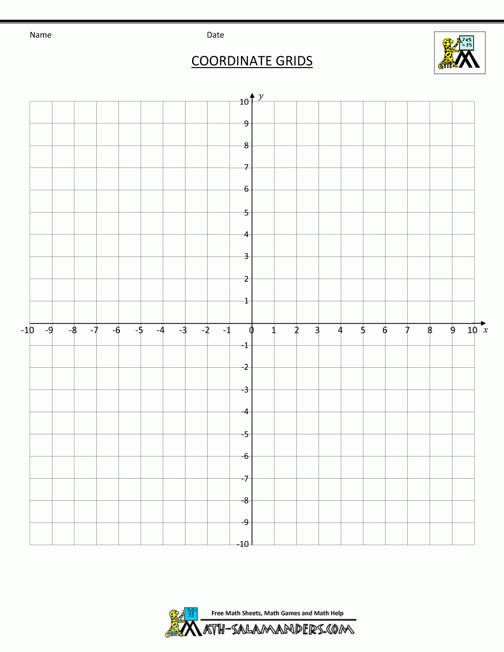 Graph Paper Template With X Y Axis