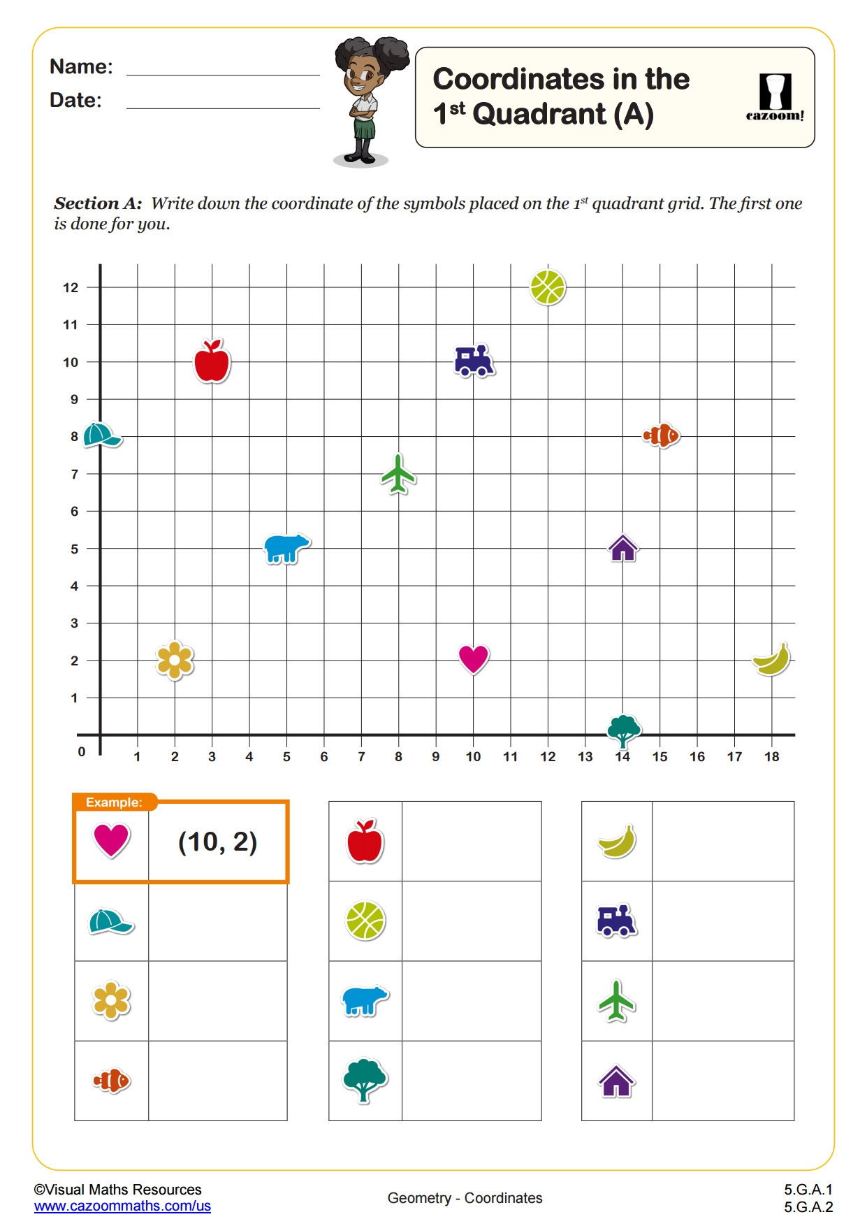 Graphing Coordinates Worksheet Fun