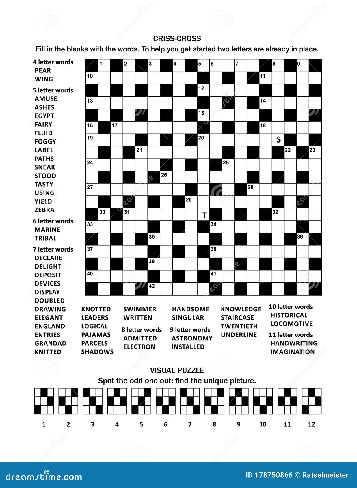Crossword Fill Puzzle Adult Stock Illustrations 28 Crossword 