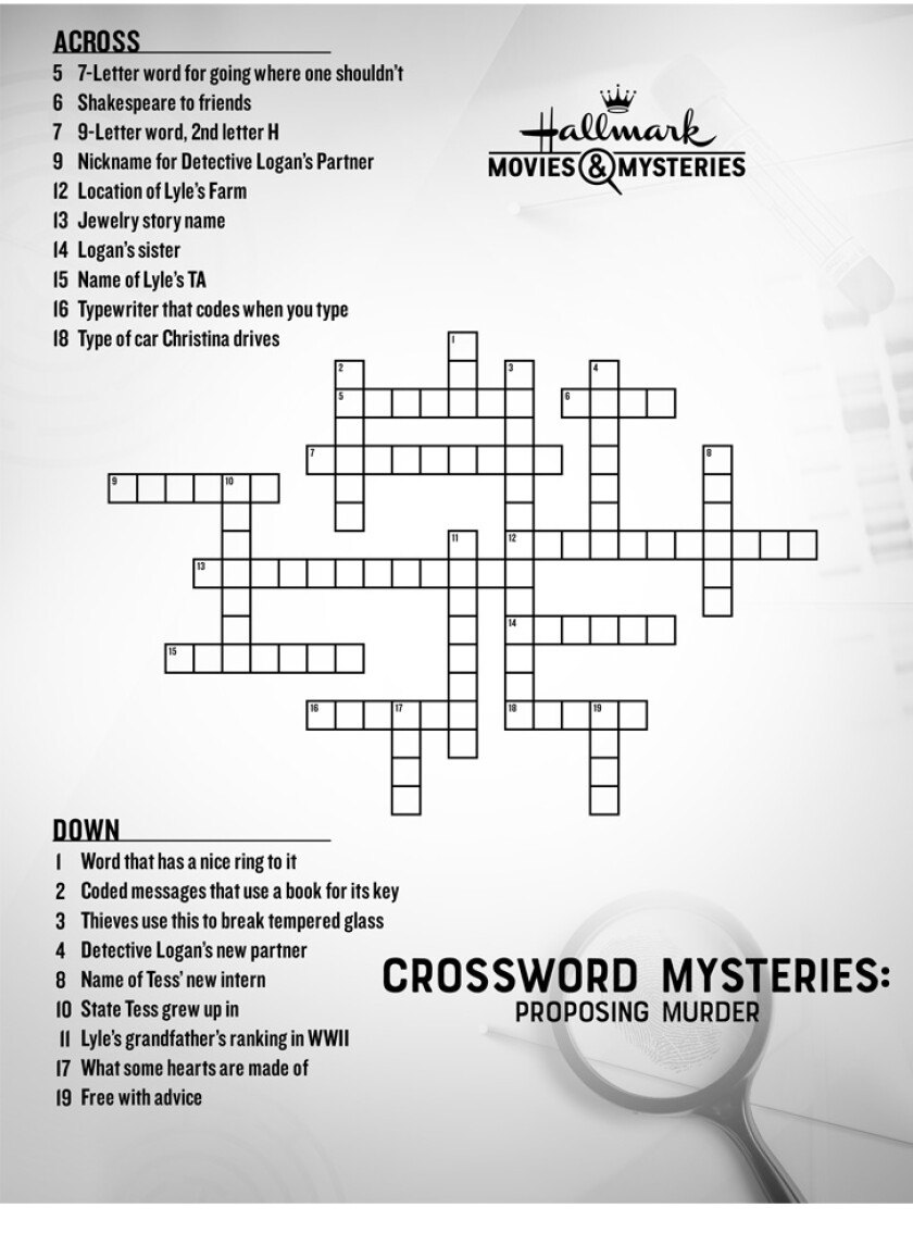 Crossword Puzzle Mystery Series