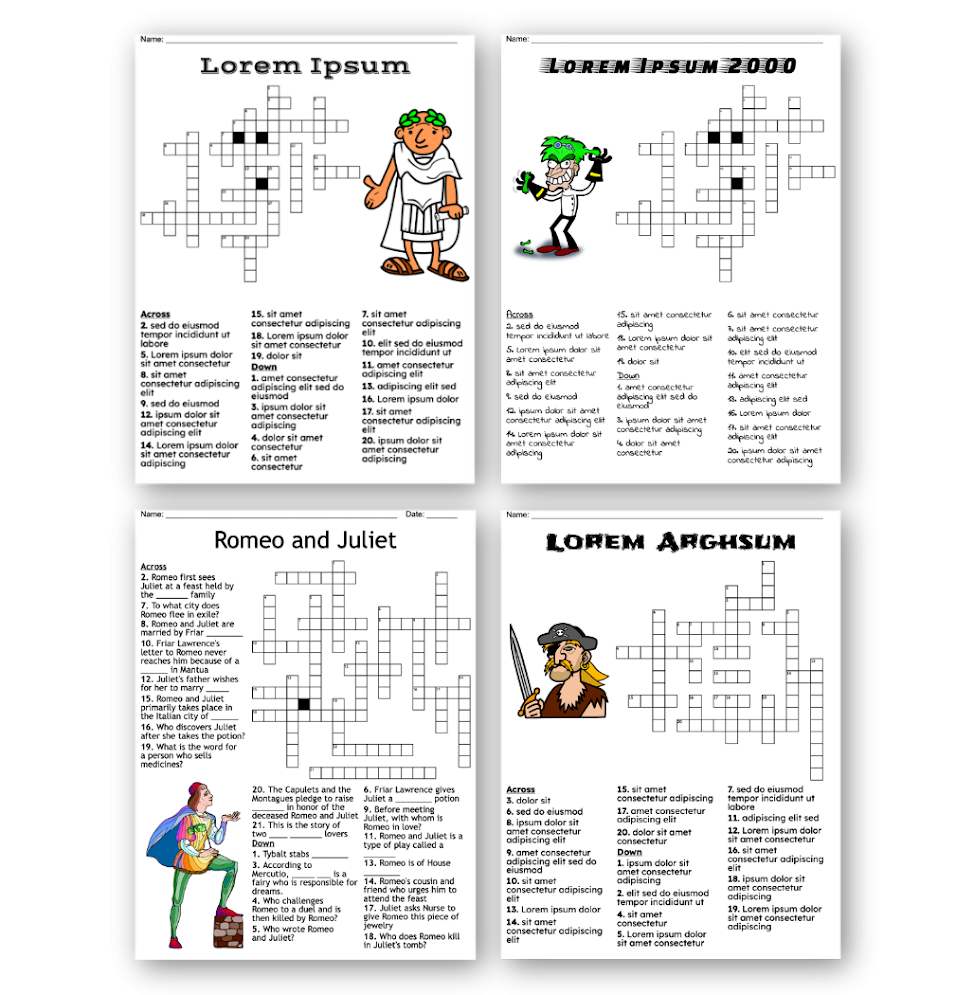 Create Your Own Printable Crossword Puzzle
