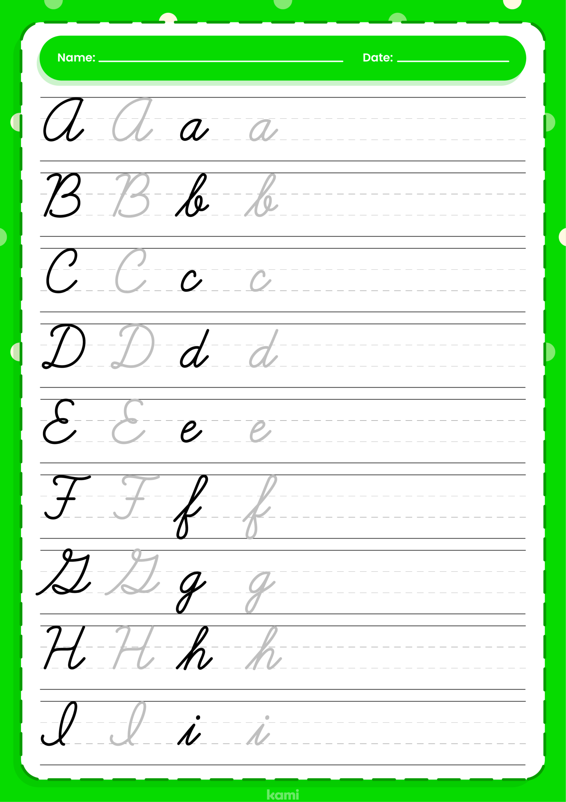 Handwriting Worksheets Printable Cursive