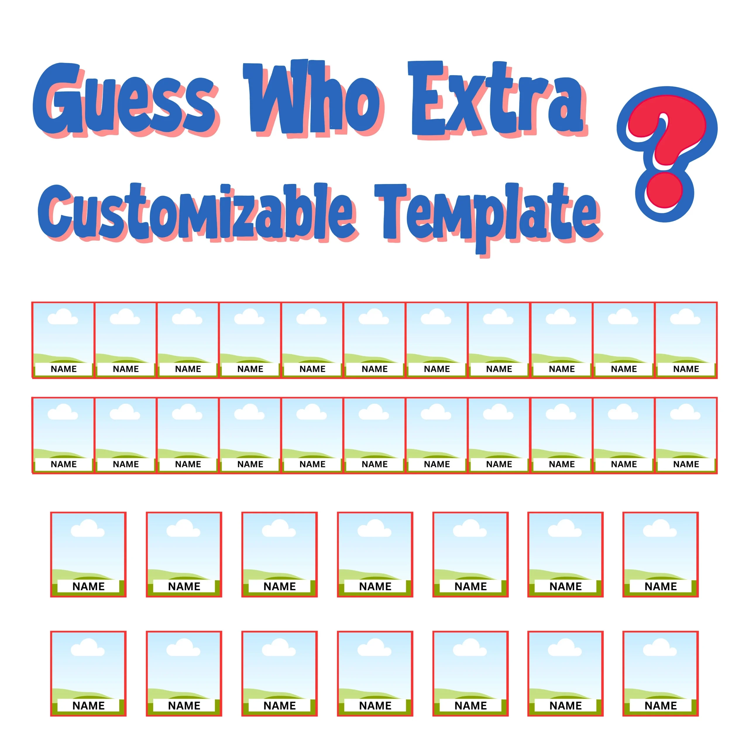 Custom Guess Who Template Electronic 2008 Guess Who Game Printable Guess Who Game DIY Guess Who Edit On Canva