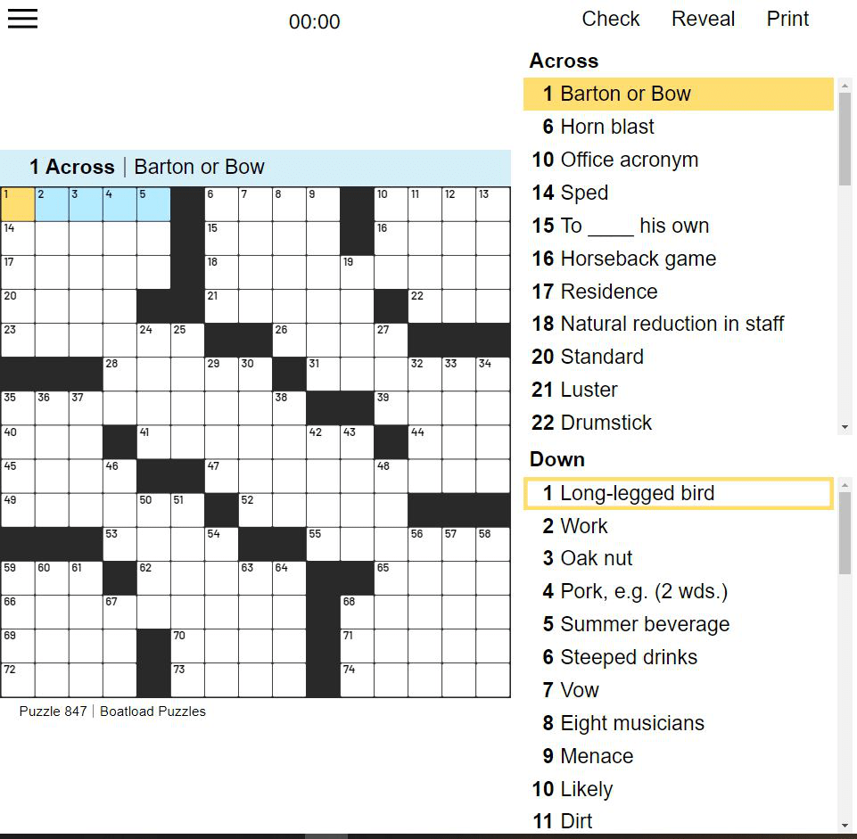 Daily Crossword Free Online Game Denver Post