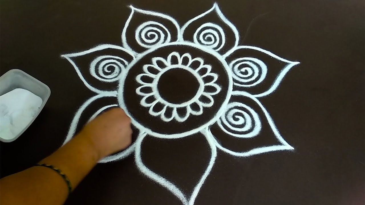 Daily Rangoli Design 16 Easy Free Hand Rangoli Designs Simple Rangoli Designs