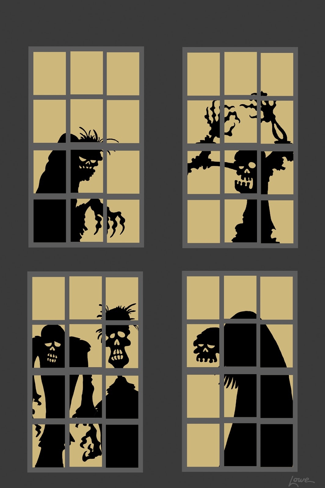 DAVE LOWE DESIGN The Blog 63 Days Til Halloween Zombie Window 