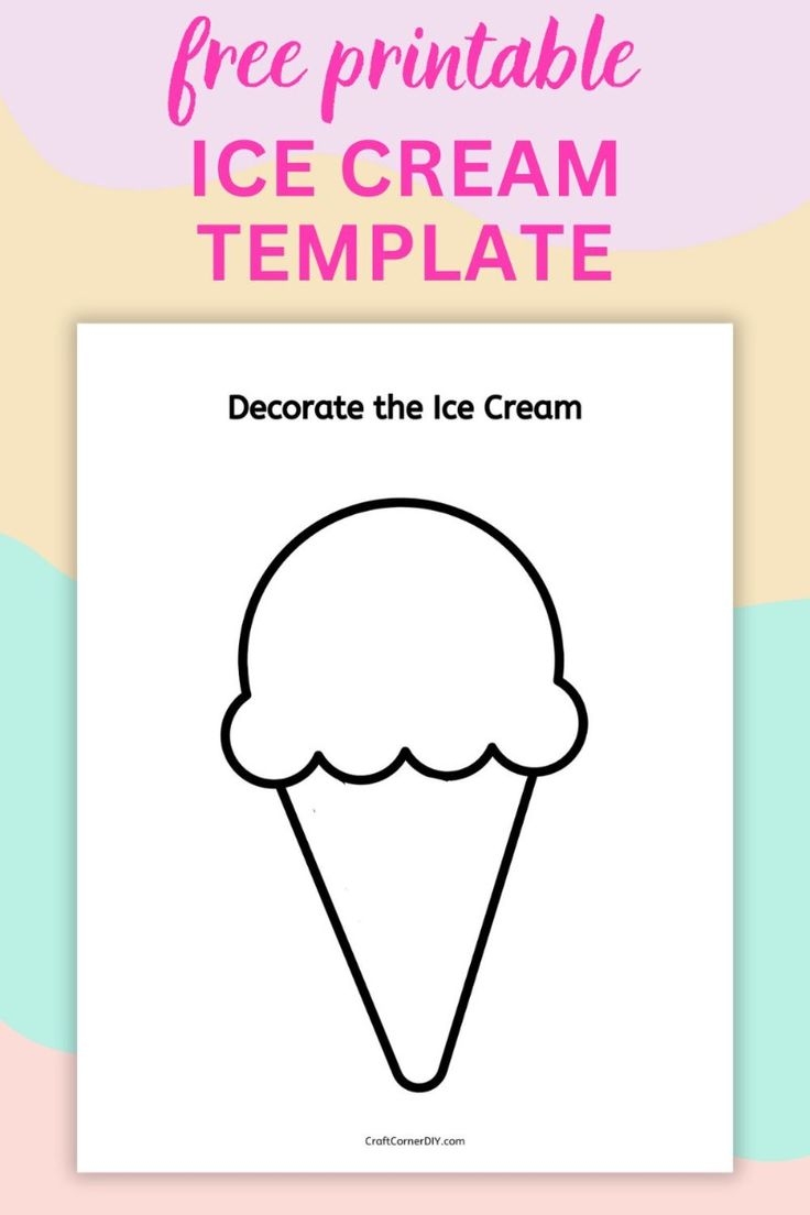 Design Your Own Ice Cream Craft Free Printable Template