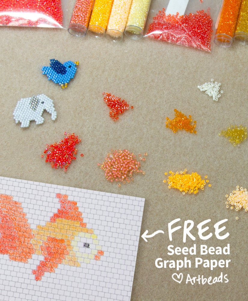 Designer Downloads Free Printable Seed Bead Graph Paper 