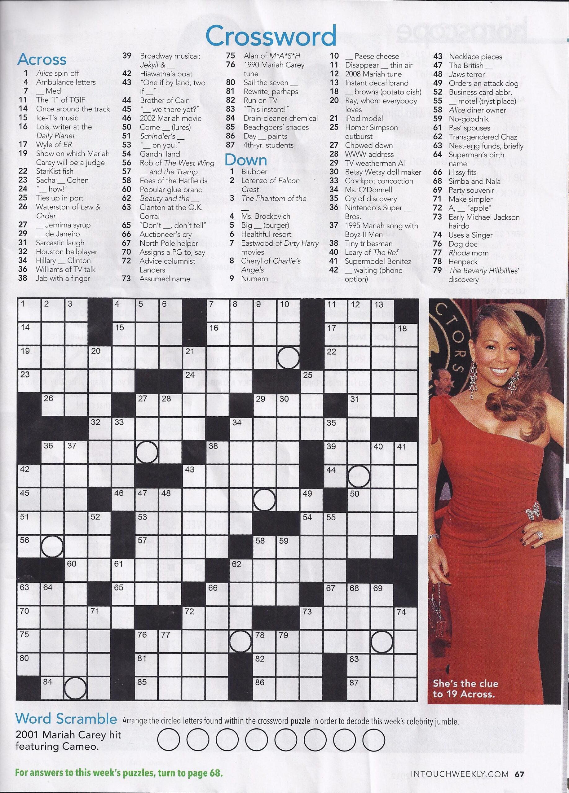 People Magazine Crossword Puzzles Printable
